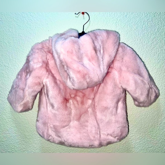 Hanna Anderson Fur Coat Faux soft Pink Size 70 6/12 months - Picture 2 of 7